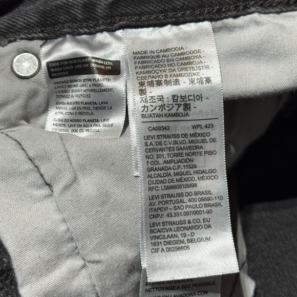 Levi's 501 Original Button Fly Jeans Black Wash W27 L32 (31) Raw Hem - Picture 5 of 13